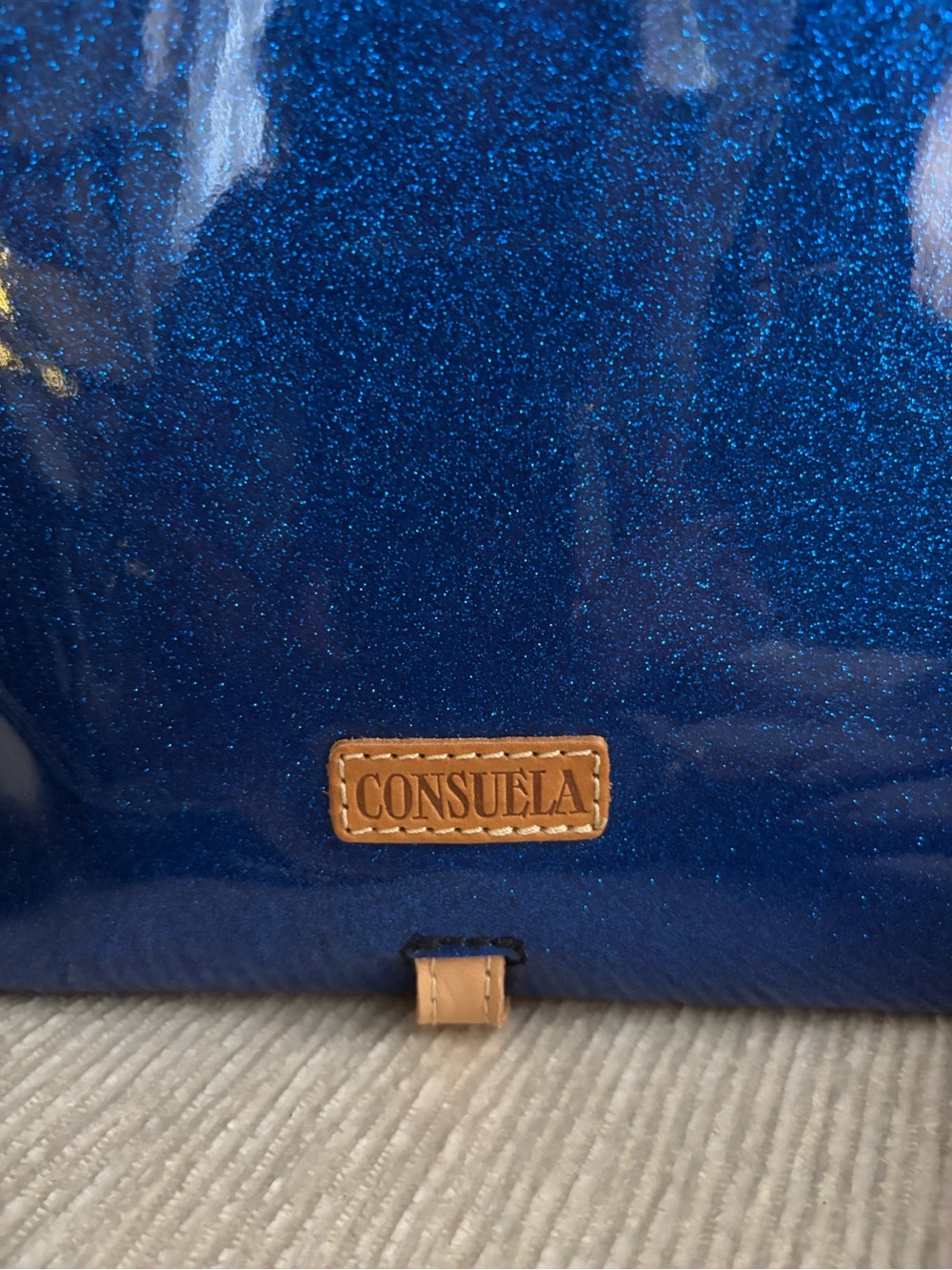 Consuela Liv Sling Bucket Bag Embroidered Blue Pink Zebra Leopard - Picture 12 of 15
